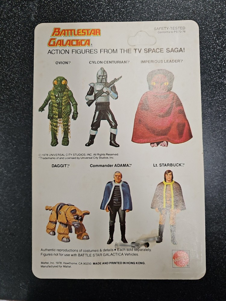 1978 Battlestar Galactica Daggit MOC Unpunched Cracked Bubble