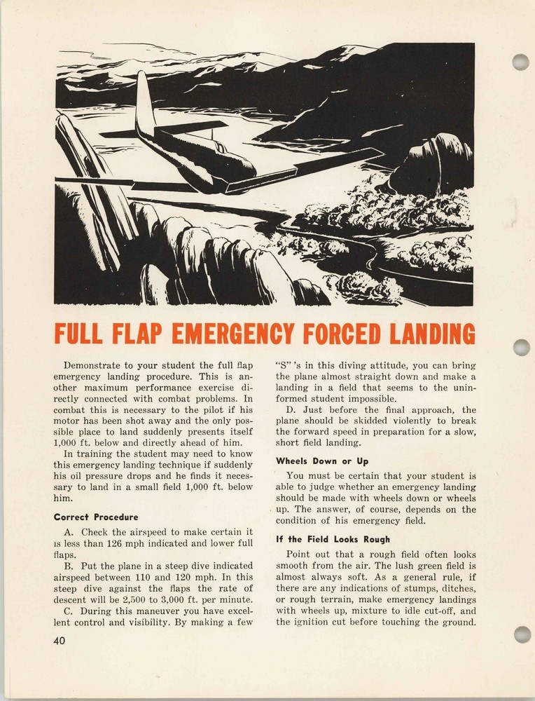 REPRINT 1944 PILOT INSTRUCTORS' MANUAL ADVANCED SINGLE-ENGINE FLYING