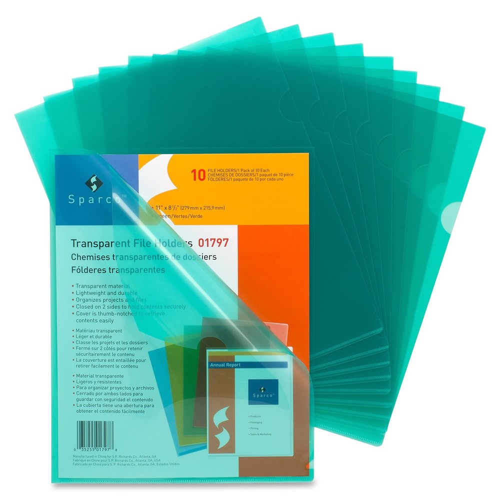 Business Source Transparent Poly File Holders