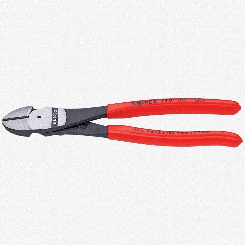 Knipex 7" High Leverage Diagonal Cutters - Plastic Grip