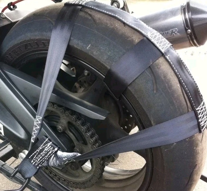 Motorcycle Transport Tie-Down Wheel Strap Light Strong Polyester webbing Strap