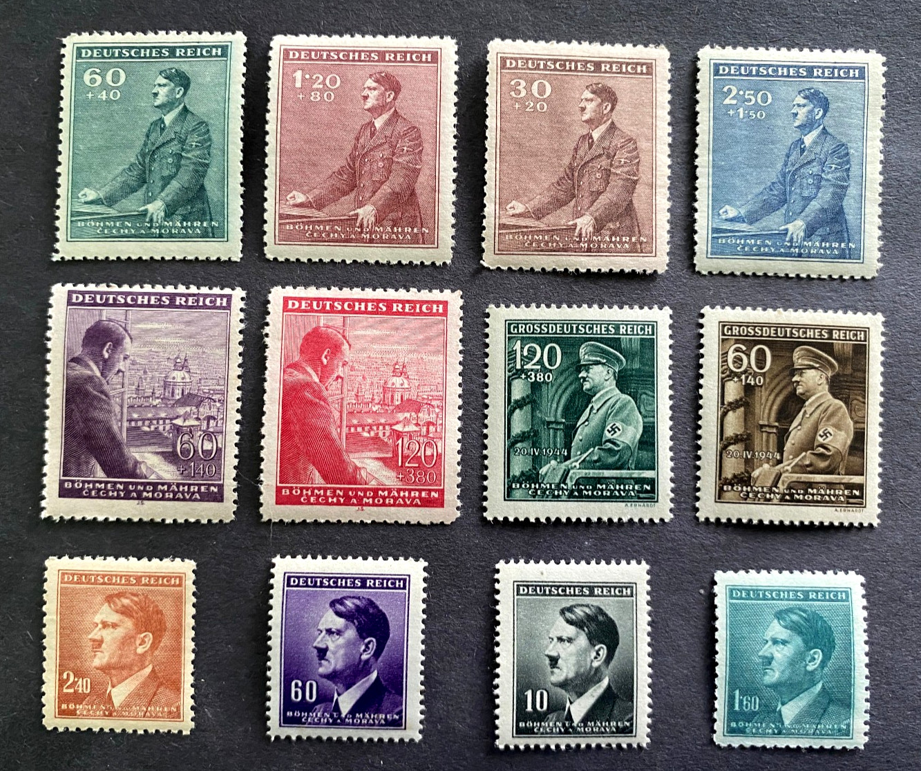 WWII Era Deutsches Reich MNH Stamps Böhmen u. Mähren Grossdeutsches Reich Lot