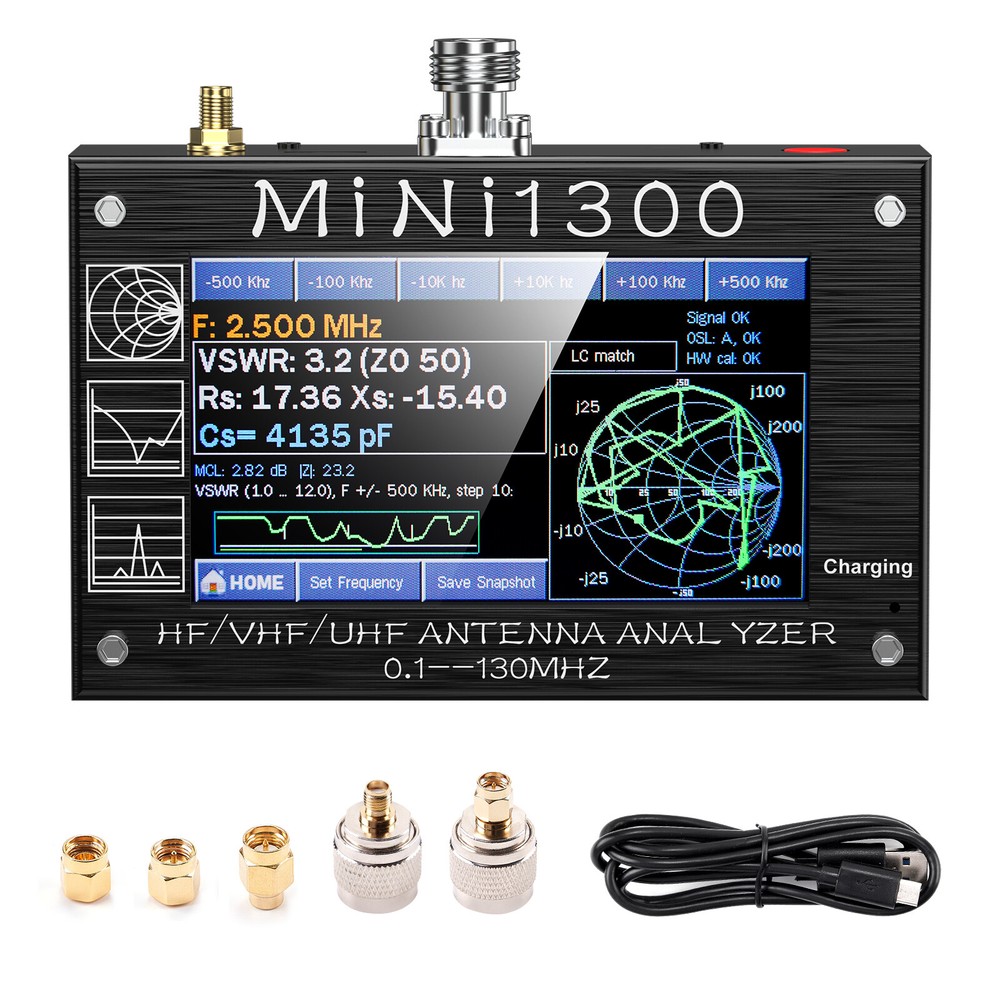 Mini1300 Antenna Analyzer 0.1Mhz~1300MHz Vector Network Analyzer Multitester