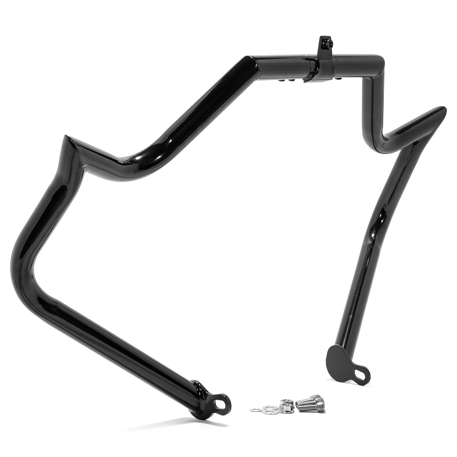 Black 1.25 Engine Guard Highway Crash Bar For Harley Touring Electra Glide 09-22