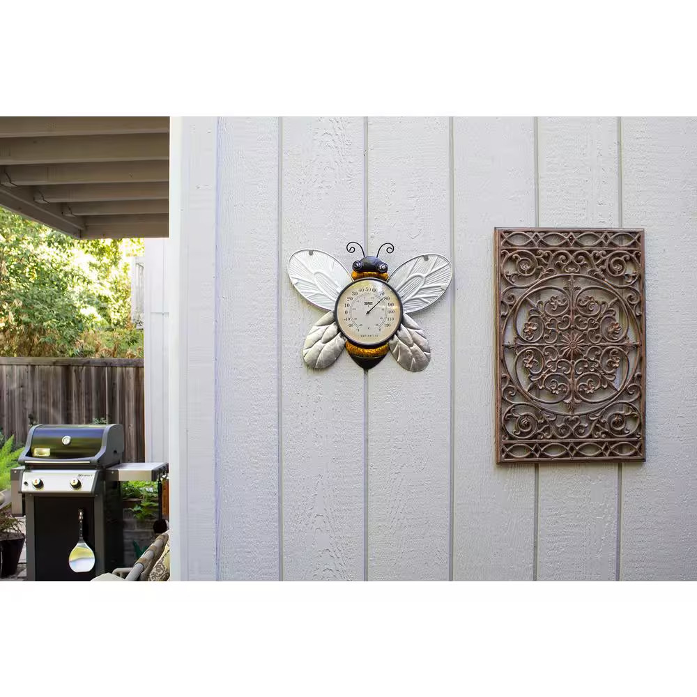 Bee Analog Outdoor Wall Thermometer