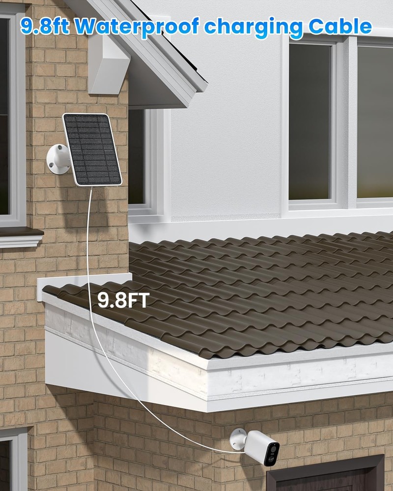 5W Solar Panel for Ring Camera, Solar Panel Charger Compatible with Ring Spot...