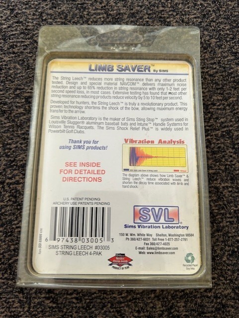 Sims Limb Saver String Leech Four Pack Model #03005 for Bow Archery (40)