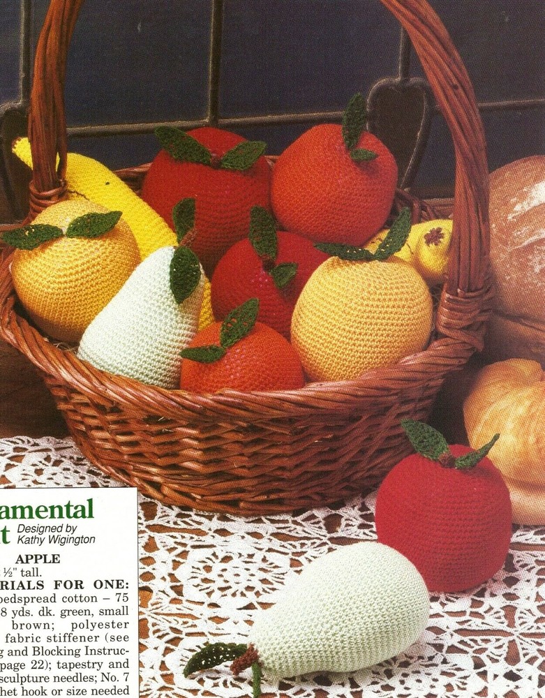 FALL HARVEST Ornamental Fruit/Decor/Crochet Pattern INSTRUCTIONS ONLY