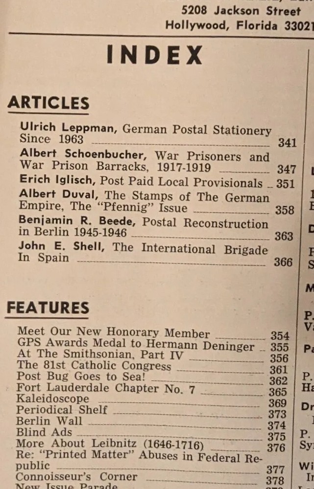 German Postal Specialist Oct 1966 Postal Stationary The Pfenning Issue