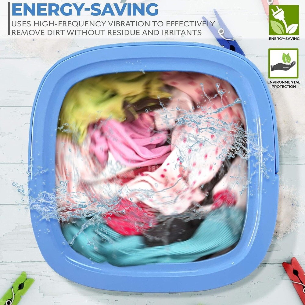 Pyle Pure Clean Foldable Mini Washing Machine – Portable & Lightweight