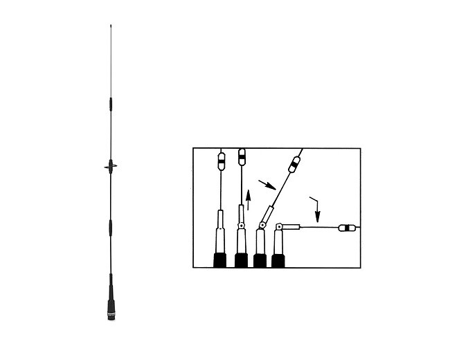 COMET CA-2X4SRNMO Broadband VHF/UHF Mobile Antenna w/ NMO Connector 40" Tall