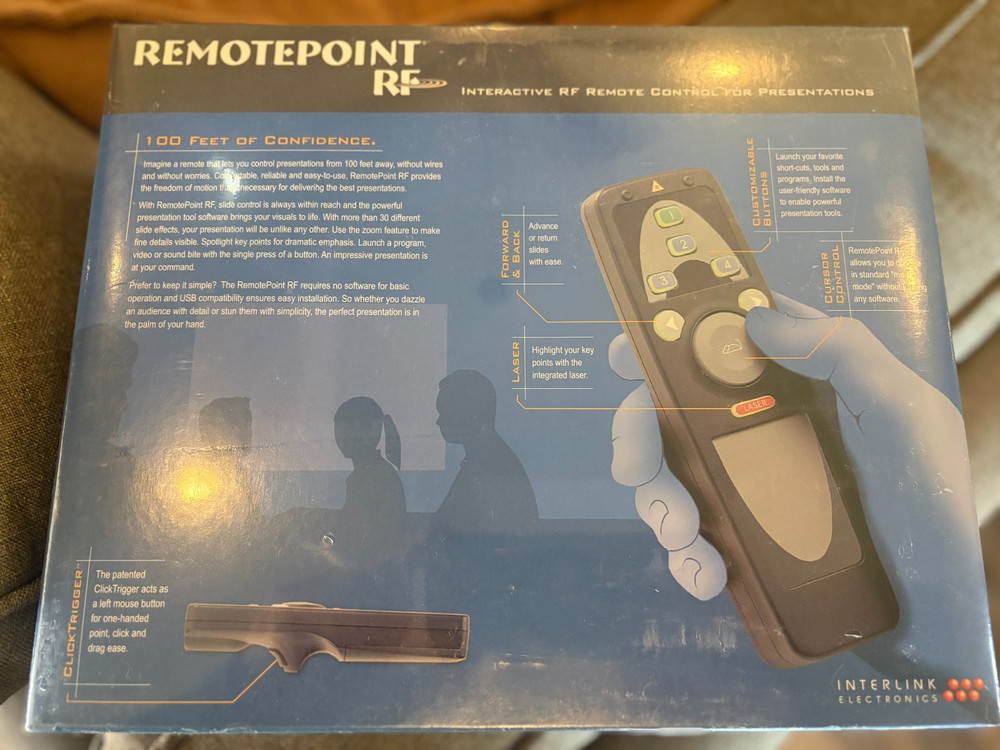 New Interlink Electronics VP4810 RemotePoint RF Control, NIB