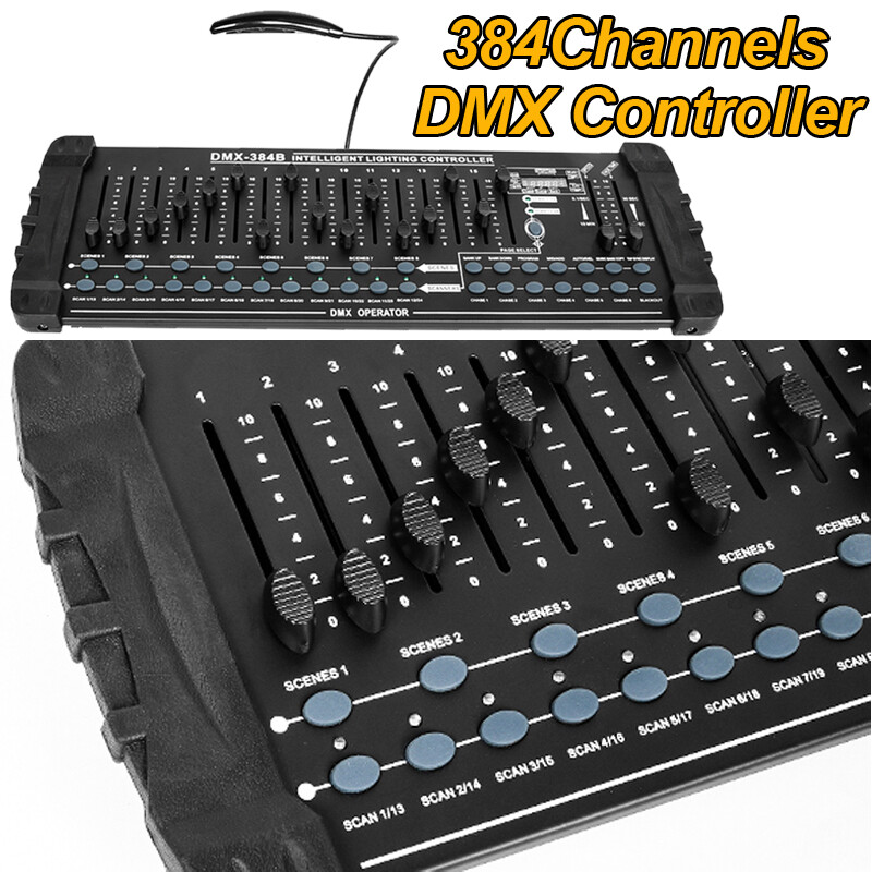 384 Lighting Controller Mixer Stage Moving Head Beam Console DMX 512 Controller