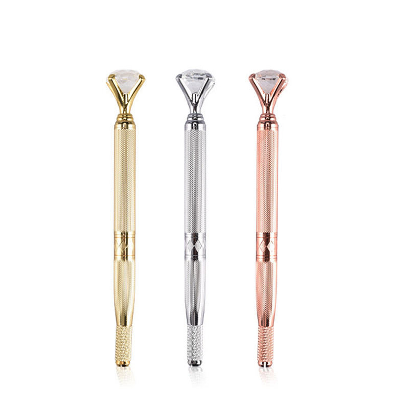 Permanent Makeup Tattoo Diamond Manual Pen+10pcs PCD Microblading Eyebrow Needle