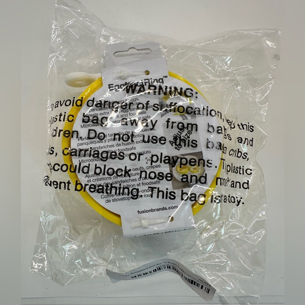 Adjustable Silicone Food Ring - Yellow