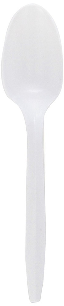 1000 Medium Weight White Polypropylene Spoons Bulk Disposable Cutlery