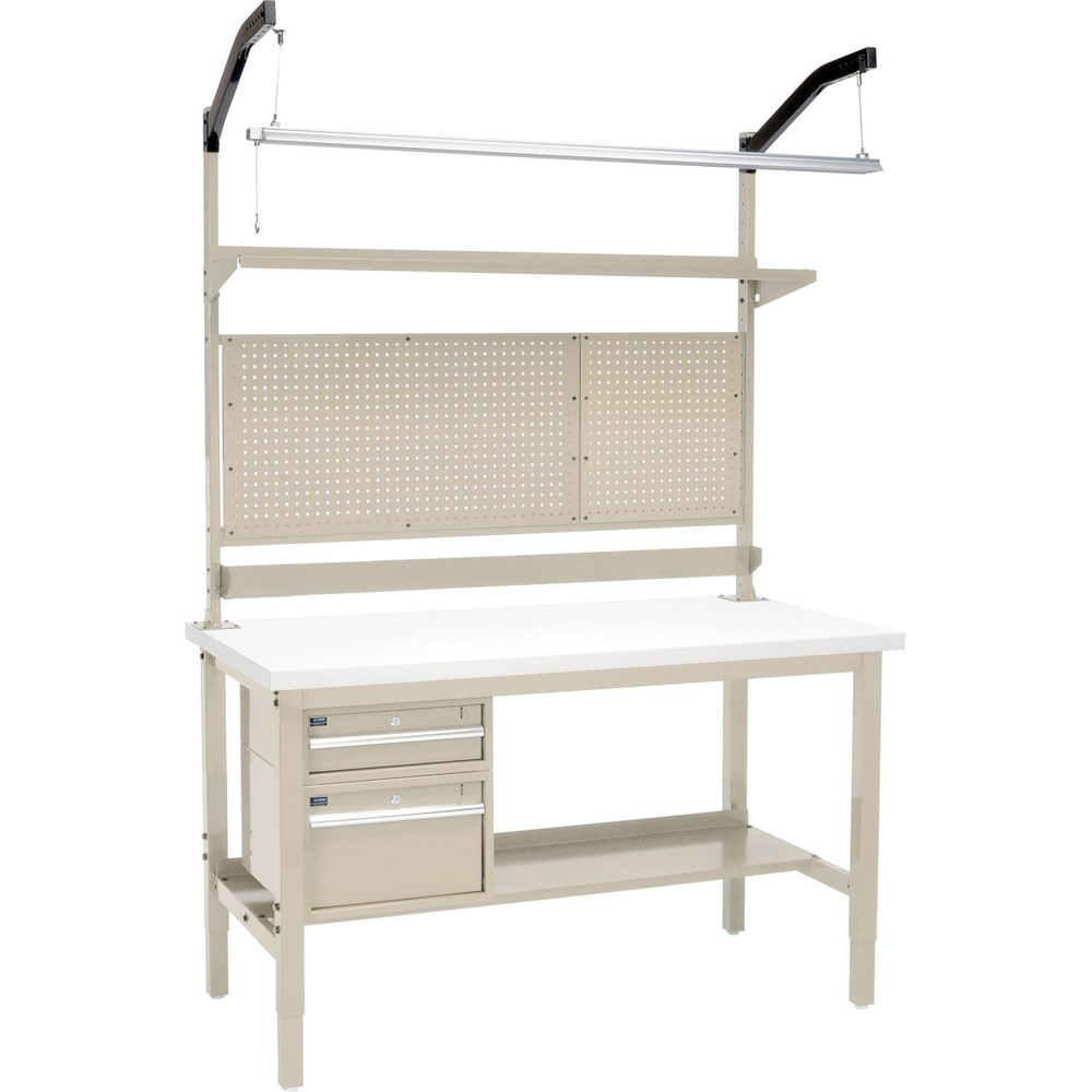 60"W x 36"D Workbench 1-5/8" Thick Plastic Laminate Square Edge Complete Bench