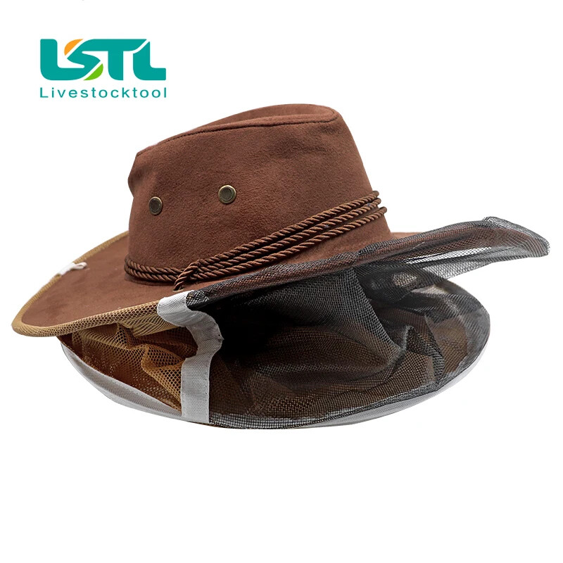 Cowboy Hat Beekeeping Protector Cap Beekeeper Fly Insect Net Cowboy Anti bee Hat