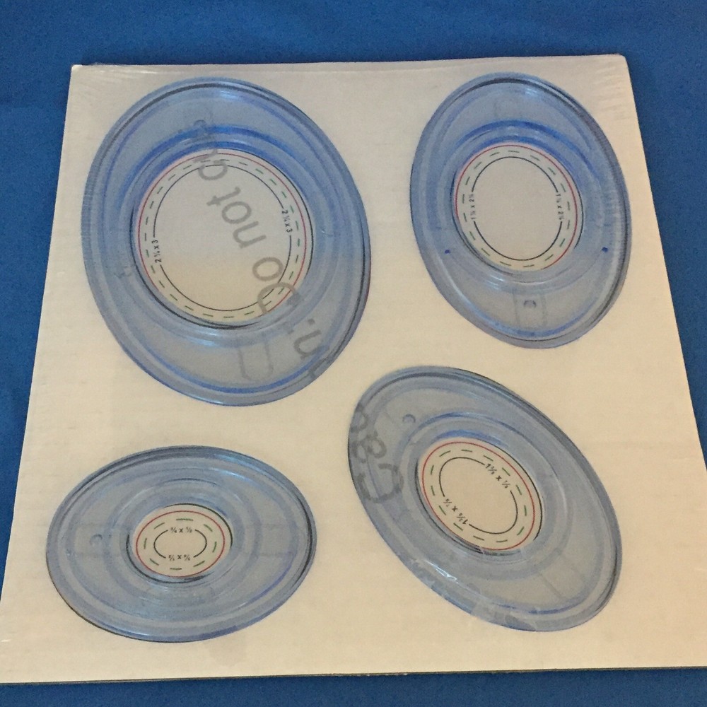 NIP Creative Memories Custom Cutting System OVAL PATTERNS Set of4 & Template NEW