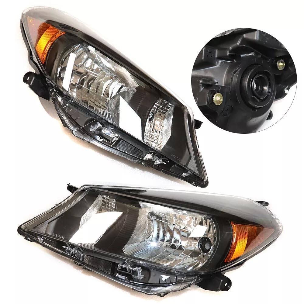 2012-2014 Yaris Headlight Assembly Halogen Left Right w/o Bulbs 12V