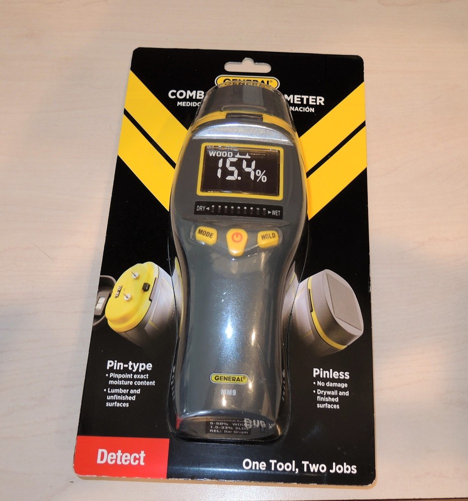 General Tools Combo Pin & Pinless Moisture Meter, Water Damage & Mold Detection
