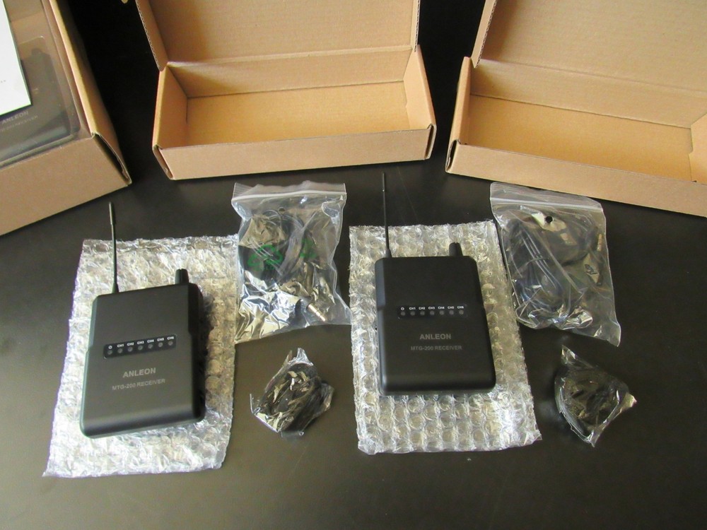 ANLEON MTG-200 Wireless Tour Guide & Language Interpretation System-3 Receivers