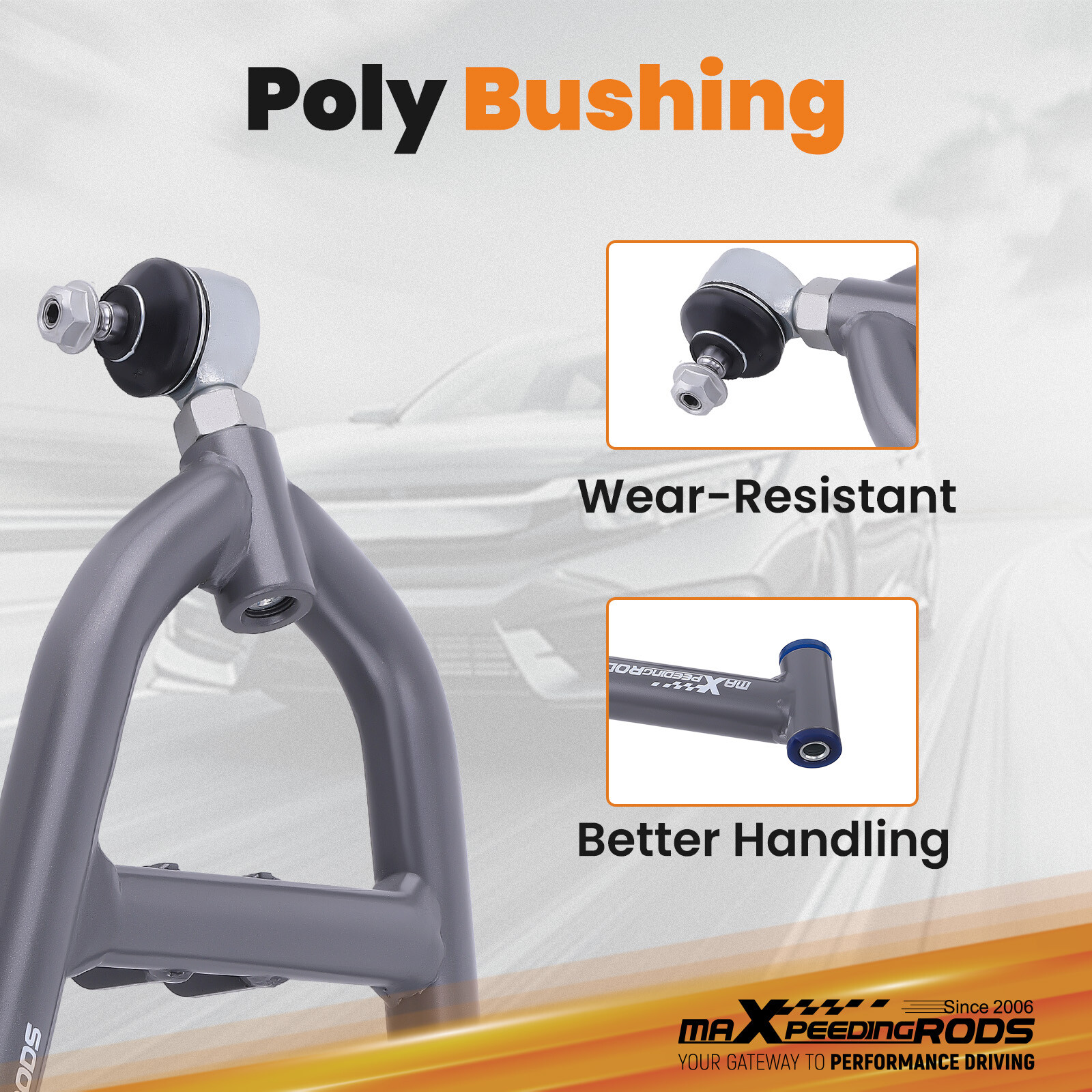 Front Lower & Upper A-Arms for 1989 1990 1991-2003 Yamaha WARRIOR 350 YFM350X