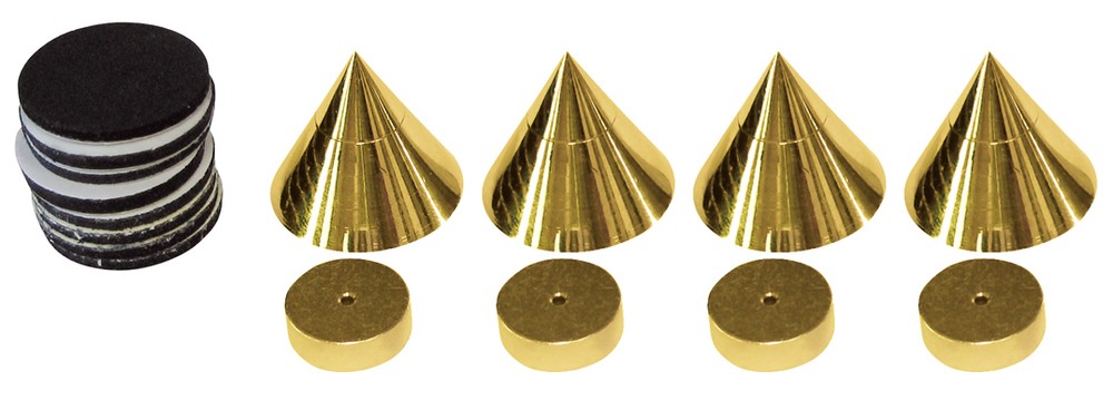 Dynavox Sub-Watt-Absorb. Spikes 4 Set Brass Plated 1 Set