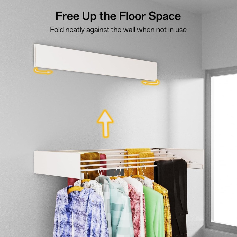 Foldable, Wall Mounted, Drying Rack