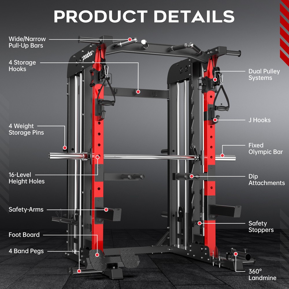 Multifunctional Home Gym System Workout Station Strength Training Weight Stacks