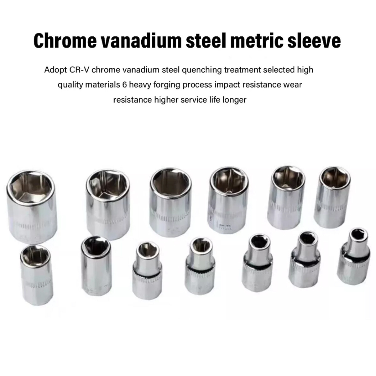 53 Pc SAE and Metric Mechanics Tool Set and Ratchet Socket Set 1/4in 3/8in Drive