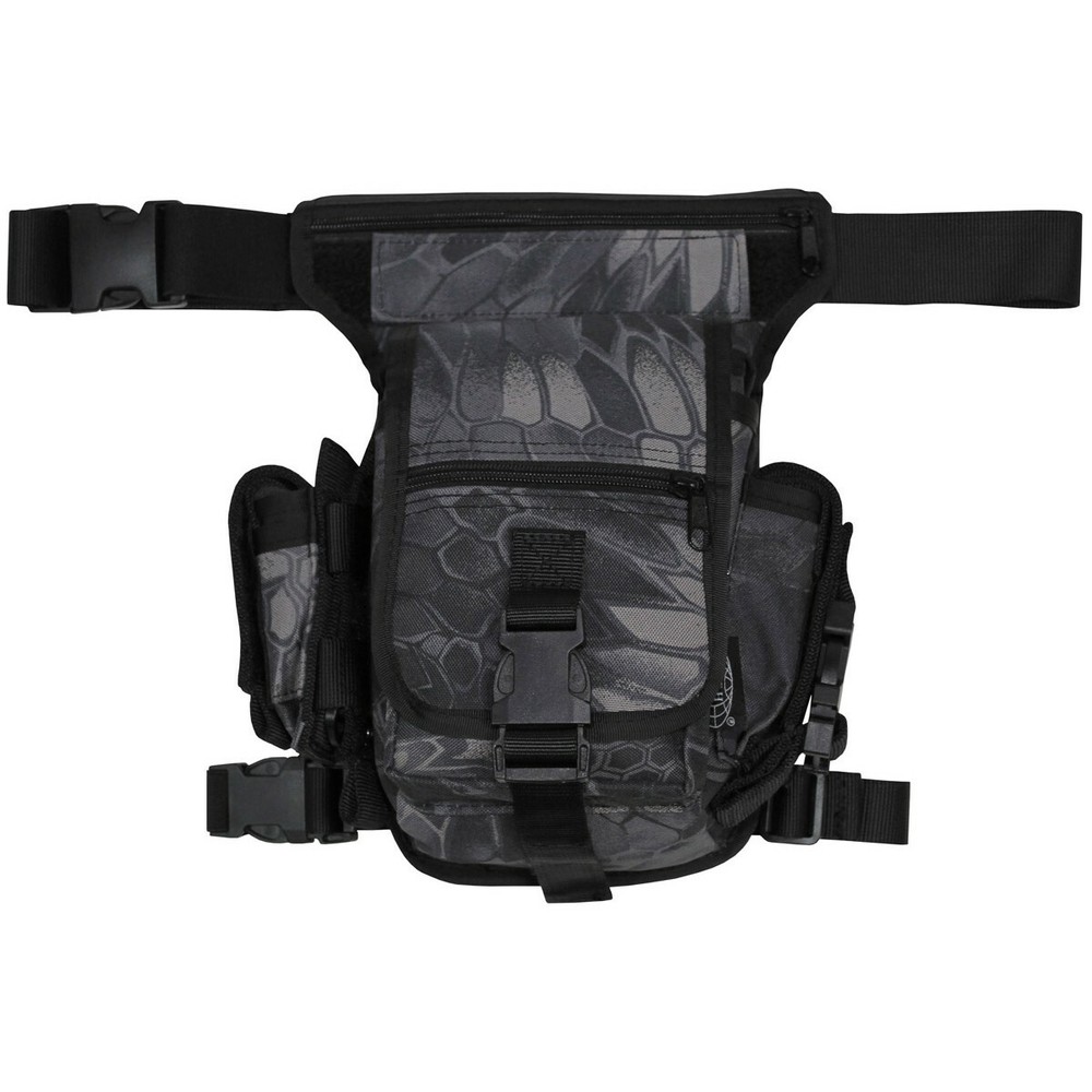 Mfh Military Thigh Attachment Hip Bag Security Snake Black