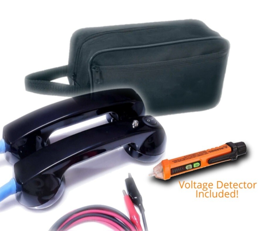 Richway Continuity Loop Phone Set®️ Black with AC voltage Detector, Loop Check