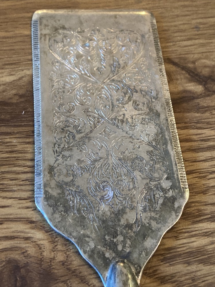 vintage silverplated Lasagna spatula ornate engraved 11" Unbranded , China