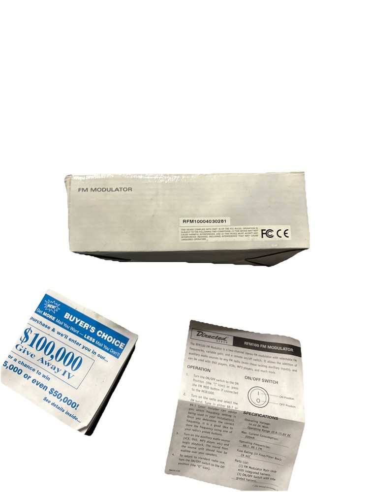 Rfm100 FM Modulator New In Box Un-used Direct Video Fast Shipping !!!