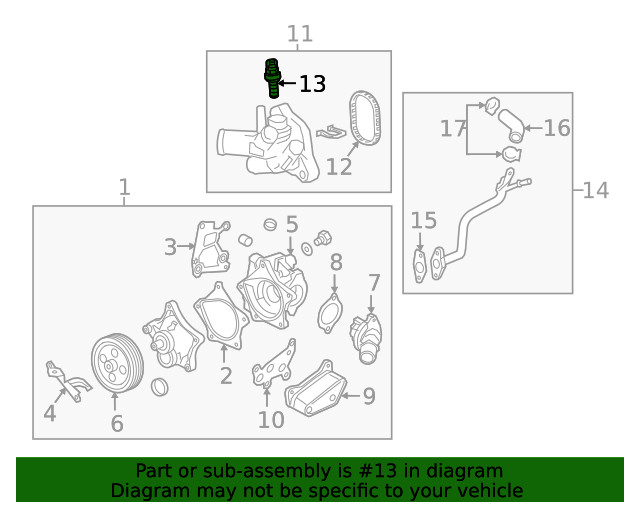 Genuine GM Coolant Temp Sensor 12641073