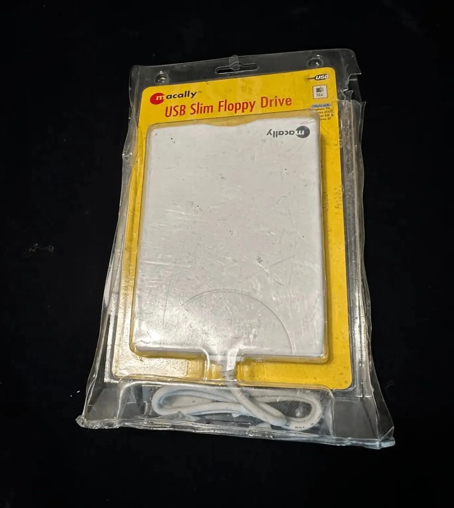 Macally USB Slim External Floppy Disk Drive 3.5 Inch FDD-USB For PC Mac