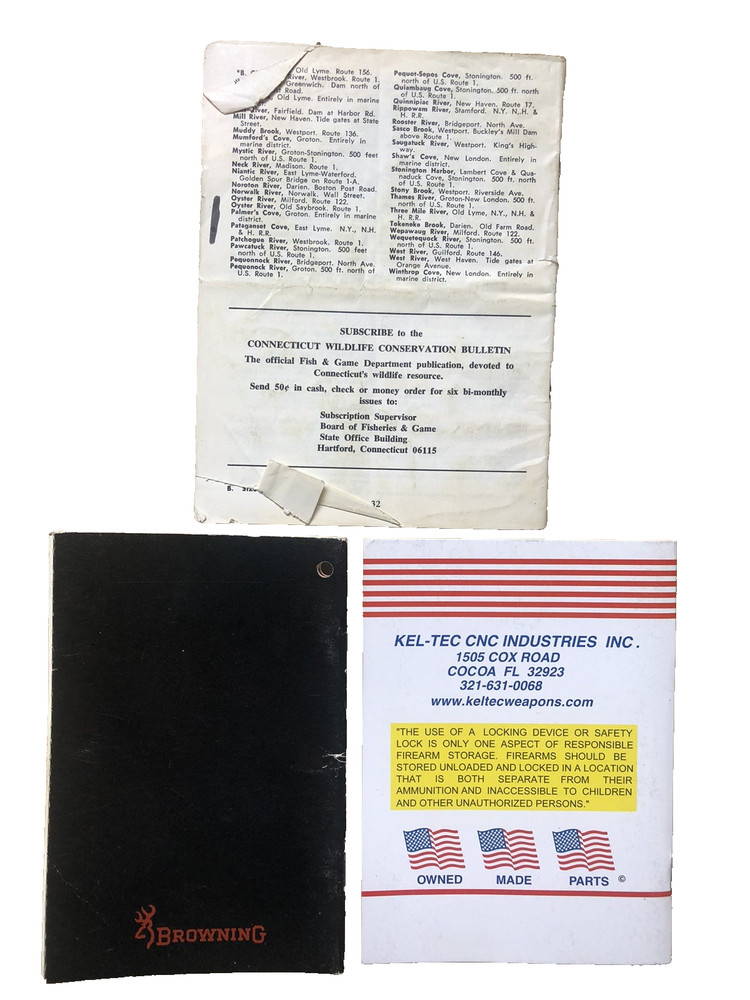 Smith &Wesson SD9 VE Box A-BOLT BROWING /KEL-TEC /GLOCK Paperwork, TRIGGER Lock