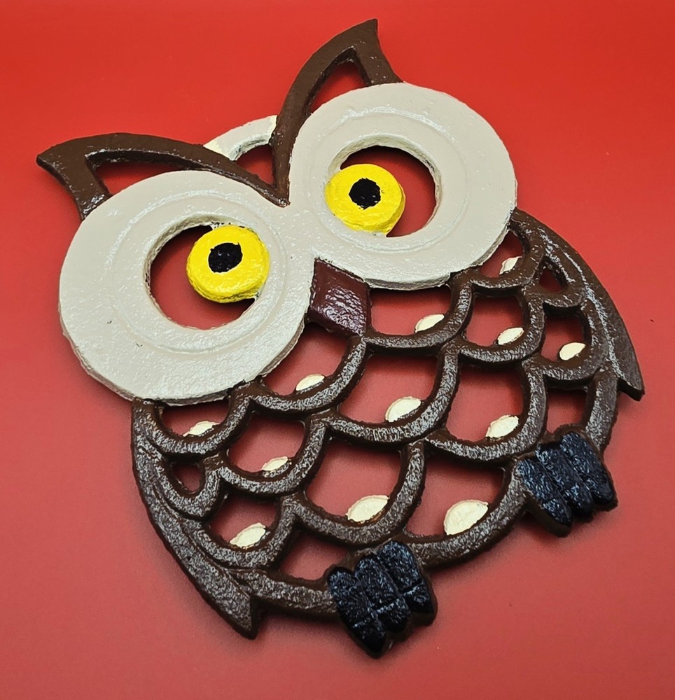Owl Trivet Handpainted Kitchen Decor