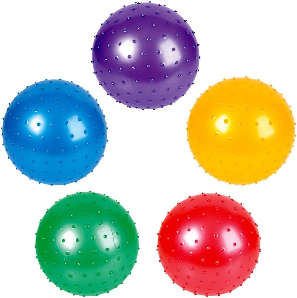 7" Knobby Balls Assorted Colors (5 Pack) Playground balls