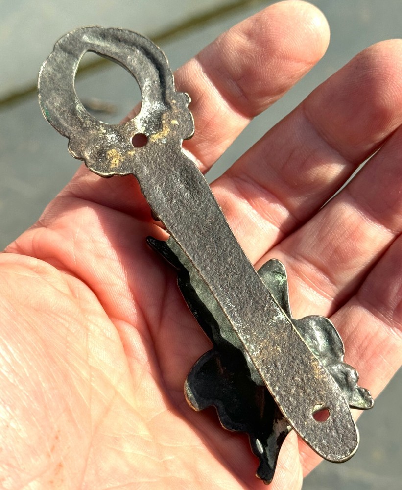 Antique Circa 1900 Exmoor Pixie on Toadstools Door Knocker