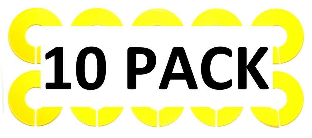 Yellow Round Plastic Blank Rack Size Dividers - Multi-pack