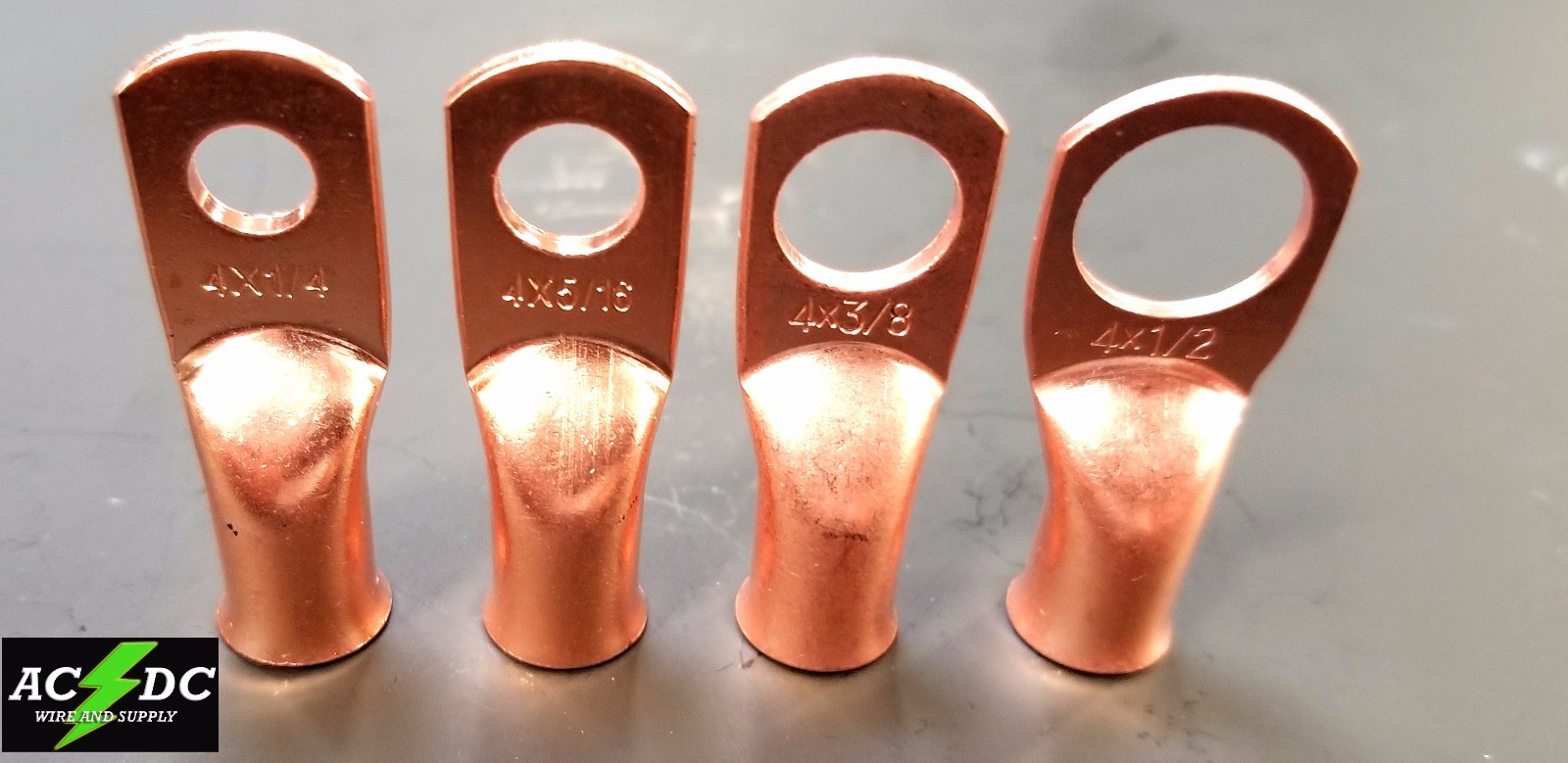AC/DC WIRE Bare Copper Lug Ring Terminals Battery Wire Welding Cable AWG