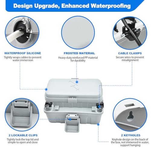 3PCS Small Weatherproof Electrical Connection Box(Inner Grey