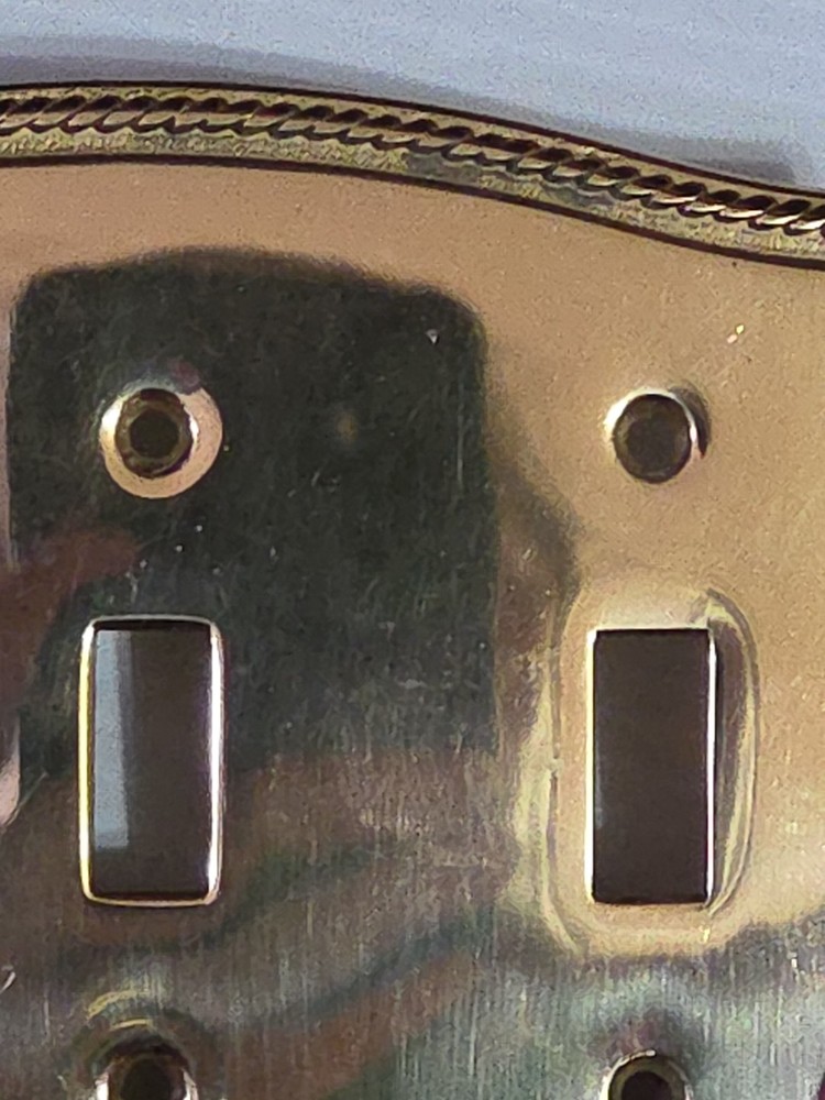 Brass Switch Outlet Combination Wall Box Plate Cover Double Switch Plug Combo