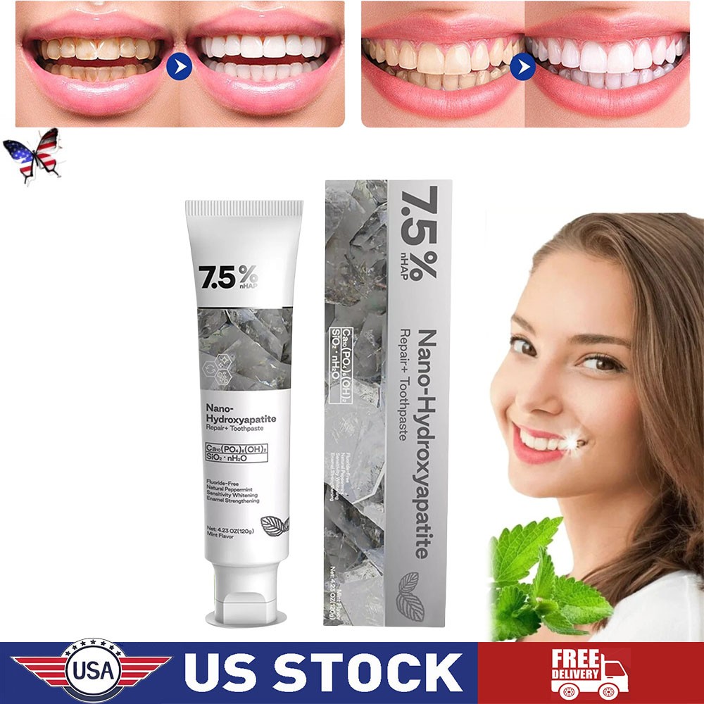 7.5% Hap Nano-Hydroxyapatite Toothpaste Remove Deep Clean For Sensitive Teeth