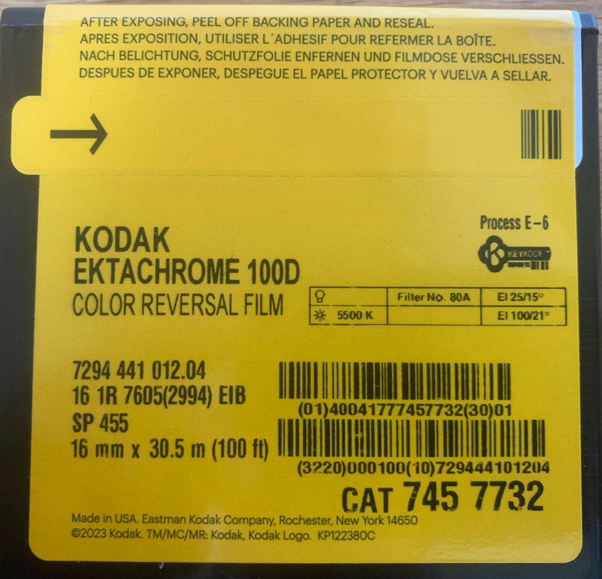KODAK Ektachrome 100D 7294 16mm Color Reversal 100FT Film -NEW & FRESH-SEE VIDEO
