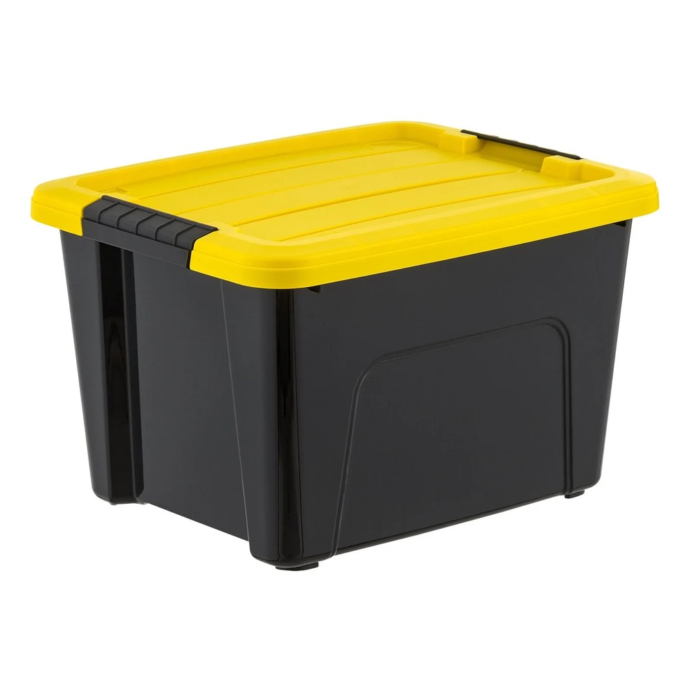 20 Qt Plastic Storage Bins with Lids, Stackable Storage Container, Totes, 6 Pack