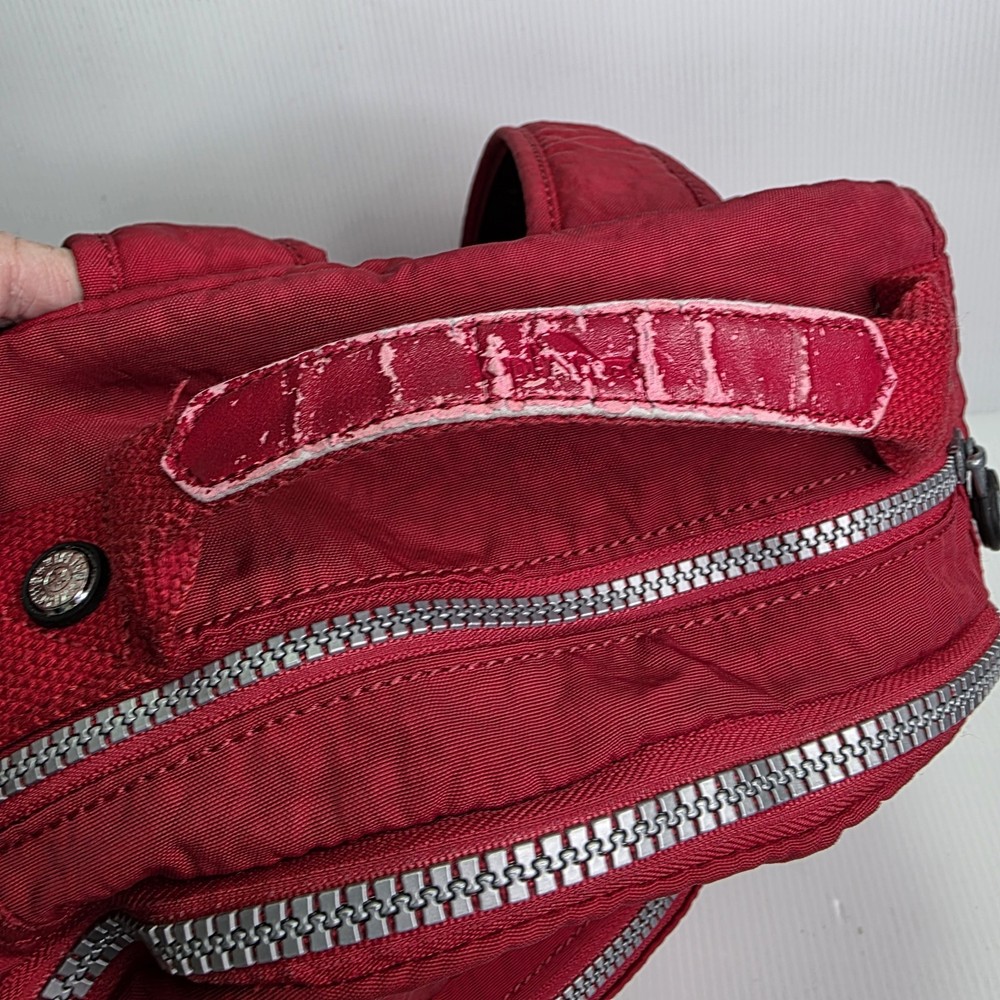 Kipling Seoul Backpack Multiple Pockets Red 16" x 13" - READ