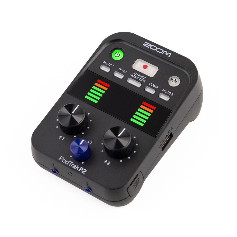 Zoom PodTrak P2 USB Mic Recorder for Podcasters